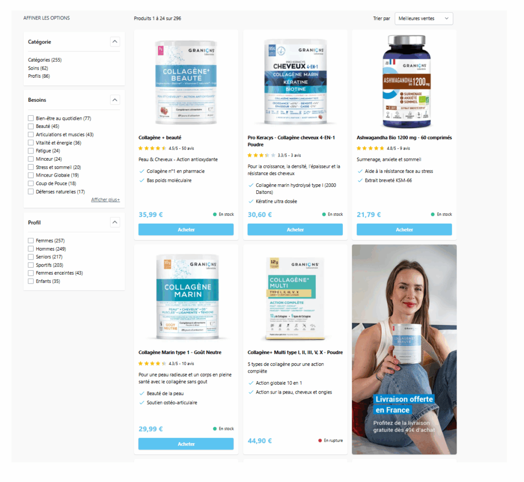 Compléments alimentaires Granions