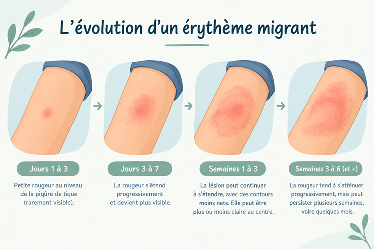 Evolution erytheme migrant lyme