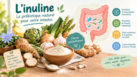 Inuline de chicorée, une fibre prébiotique pour le microbiote intestinal