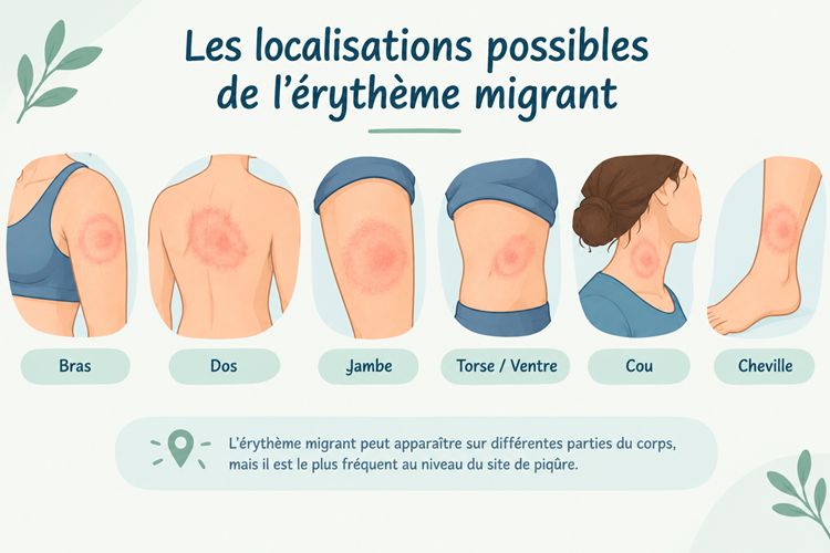 Localisation Erythème Migrant