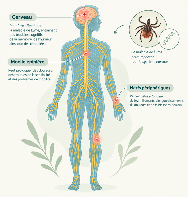 Symptômes neurologique maladie de lyme